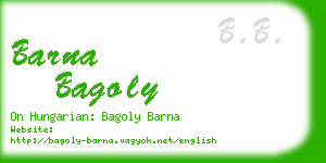 barna bagoly business card